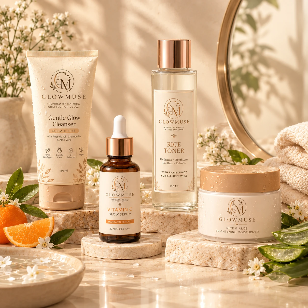 GlowMuse skincare story
